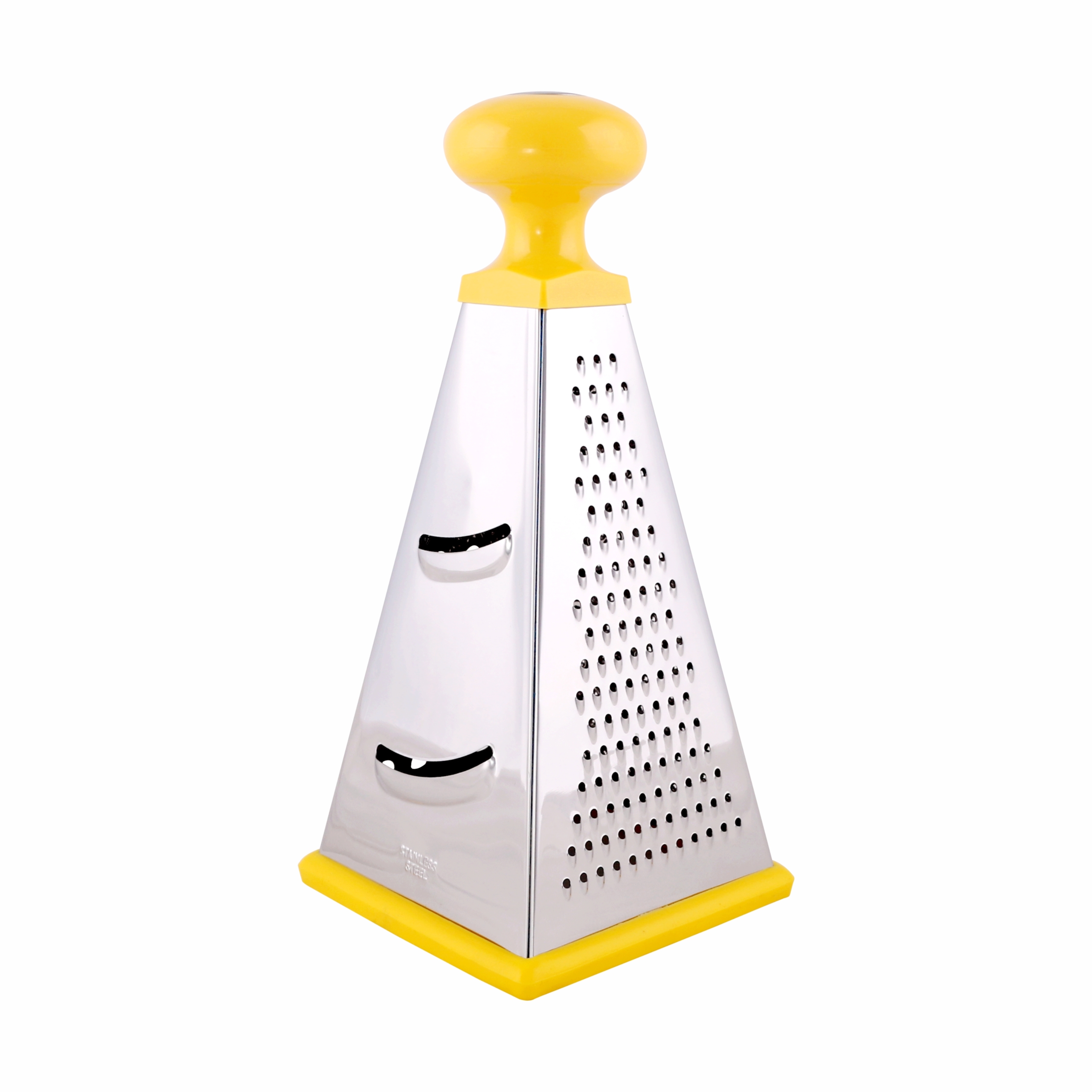 CLASSY TOUCH Stainless Steel, Plastic 4 In 1 Grater/slicer, Yellow And Silver